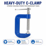 4-Inch Heavy-Duty C-Clamp – Black, Adjustable Metal G-Clamp with T-Handle & Swivel Pad for Woodworking, Welding & DIY