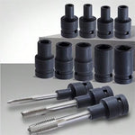 9pcs Socket Adapter Set - 1/2 Inch Drive, M6-M24 Electrical Switch Adapters, 9-Piece Tapered Sleeve Set, Compatible with Impact Drill, Industrial Tools, Durable & Practical Socket Accessories