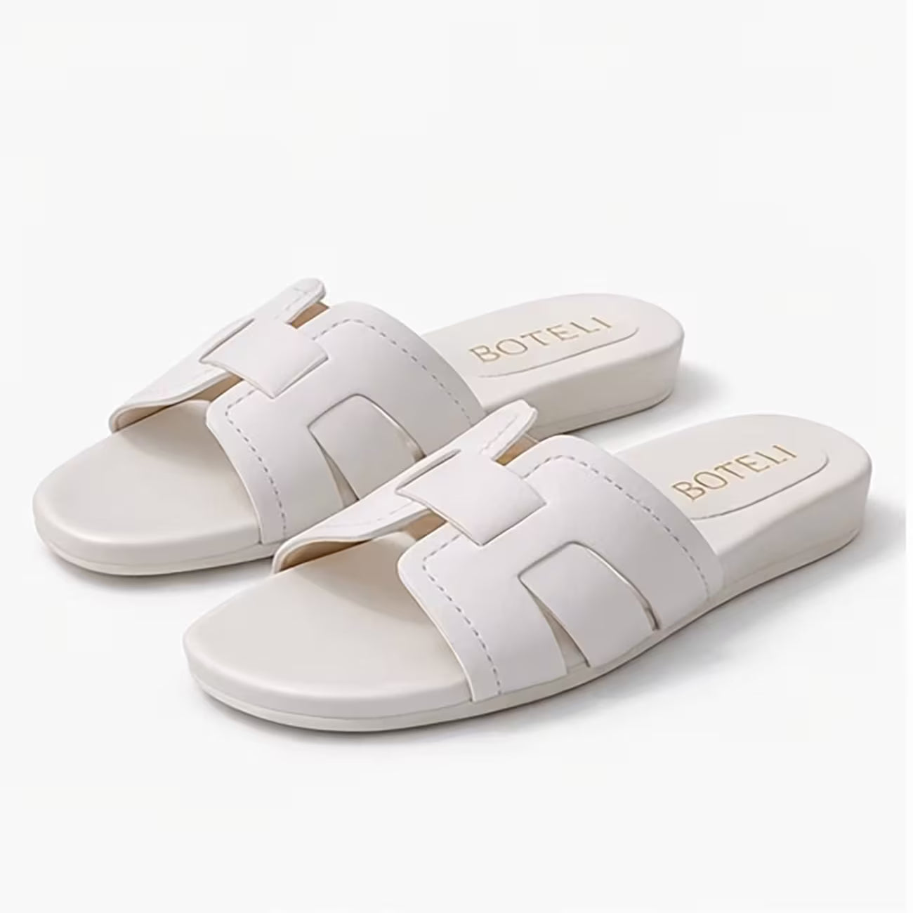Women’s H-Strap Flat Slide Sandals – Lightweight Open-Toe Summer Shoes