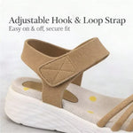 Women’s Floral Wedge Sandals – Open-Toe Ankle-Strap Summer Shoes