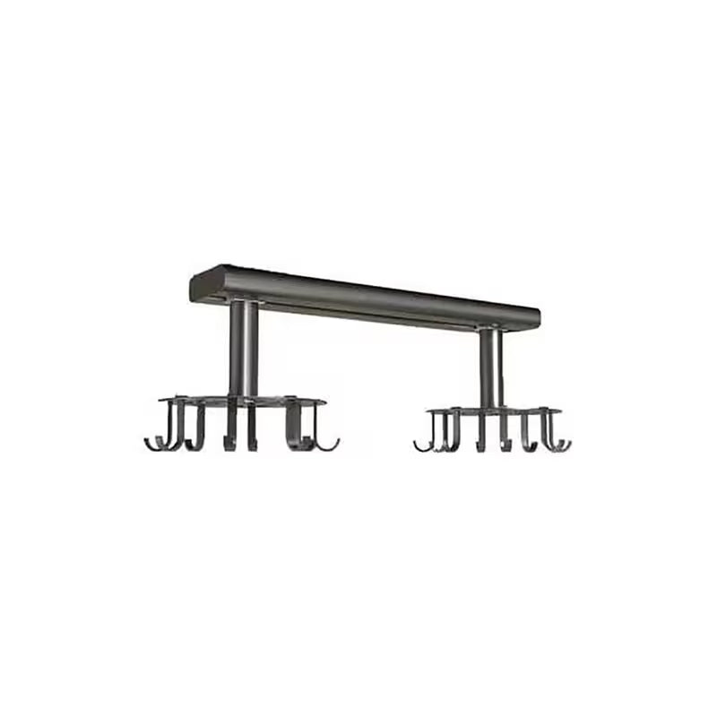 2-Piece Aluminum Wall-Mounted Kitchen Hooks – Dual Rotating Storage Organizer