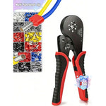 Manual Wire Crimping Tool - Black & Red, HSC8 16-6 Ring Terminal Crimper, 0.08-16mm² Wire Range, 30-5AWG, Aluminum Alloy Hand Crimping Pliers for Electrical Installation & Cable Terminals