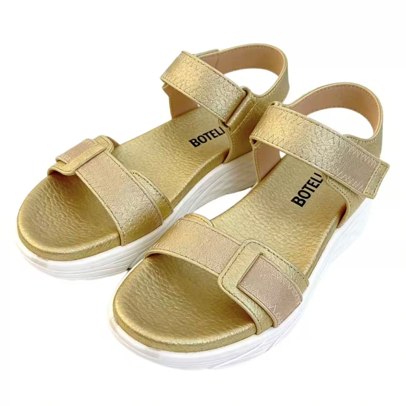 Women’s Open-Toe Wedge Sandals – Lightweight Platform Heels with Ankle Straps