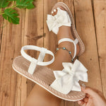 Women’s Flat Slippers with Decorative Bow – Stylish Casual Slip-On Shoes