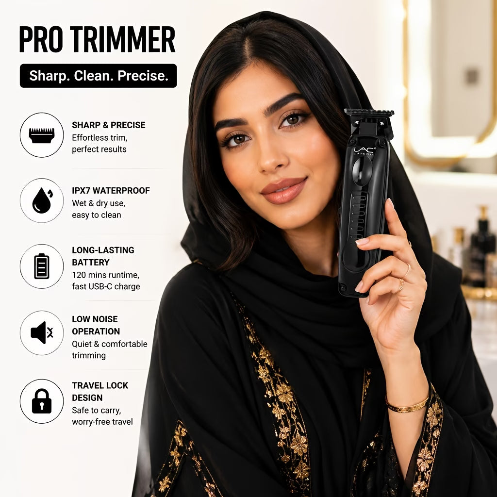 Glossy Black Professional Hair Detail Trimmer