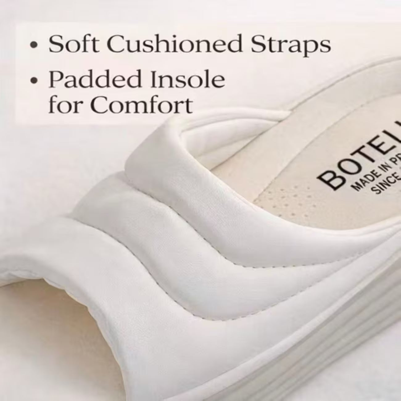 Women’s Quilted Platform Slide Sandals – Cushioned Strap Open-Toe Wedge Shoes