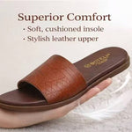 Women’s Square-Toe Geometric Flip Flop Sandals – Cushioned Flat Summer Slides