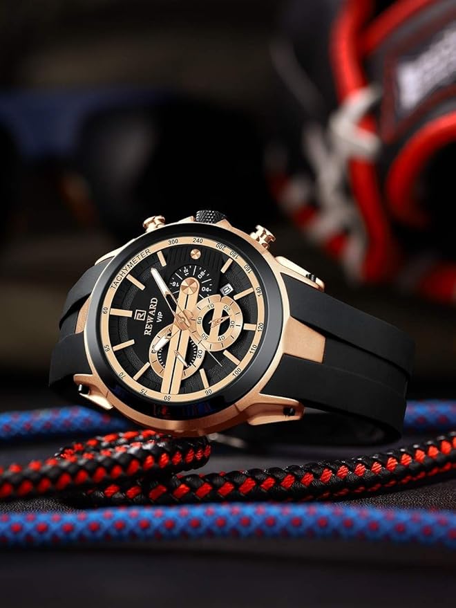 REWARD VIP Men's Chronograph Watch – Luminous & Waterproof