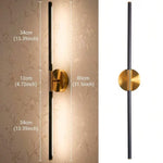 1pc Battery Powered Dimmable Wireless LED Wall Light - Black & Golden, 80cm Magnetic Wall Lamp, Type-C Rechargeable, Modern Wall Mounted Light for Bedroom, Study, Living Room & Staircase