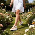 Women’s Open-Toe Wedge Sandals – Lightweight Platform Heels with Ankle Straps