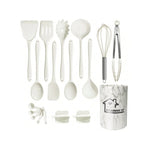 18-Piece Silicone Kitchen Utensil Set with Storage Basket – Cooking & Baking Tools
