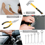108pcs Home & Car Tool Kit – Yellow & Black, Portable Hand Tool Set with Organizer Box for Home Repair, Automotive Maintenance, DIY & Workshop
