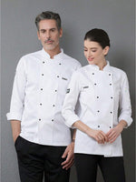 Men’s Long-Sleeve Double-Breasted Chef Suit in Mixed Colors (Size: AE XXS) – Professional Kitchen Uniform for Hotels, Cafes & Hospitality