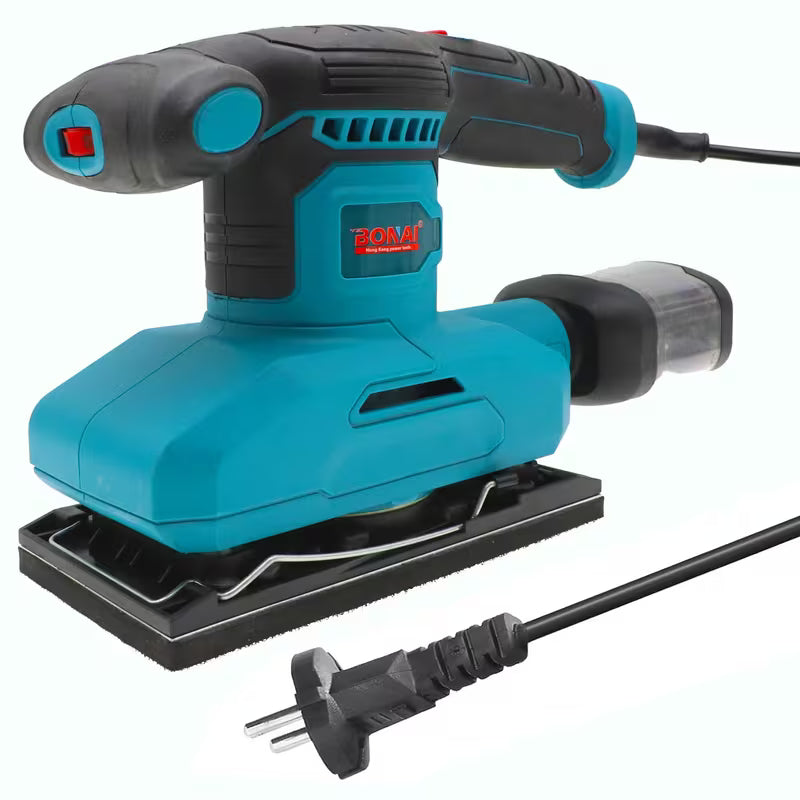 BONAI Electric Sander - 1000W, 7000-13000RPM Variable Speed, 90x187mm Sanding Pad, Self-Vacuum Dust Collection System, High-Power Handheld Sander for Woodworking, Metalworking & DIY