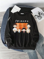 Plus Size Women’s Oversized Graphic T-Shirt – Casual Cartoon Print Drop Shoulder Top