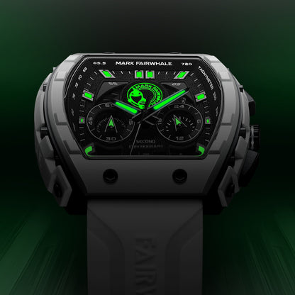 Men’s Premium Sport Chronograph – White Silicone Strap