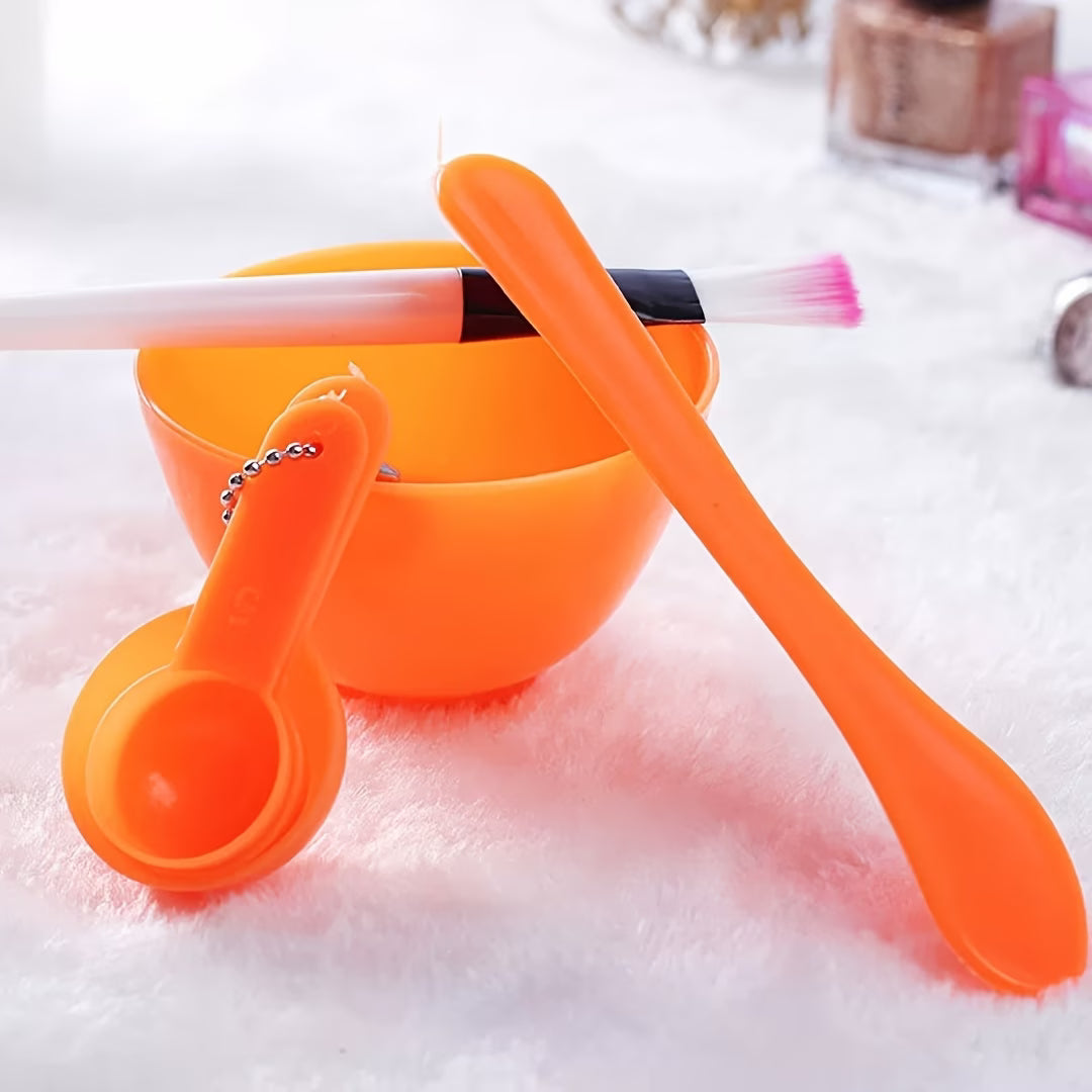 7-Piece DIY Face Mask Mixing Tool Set – Bowl, Brush, Stick & Measuring Spoons