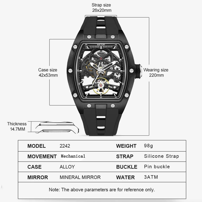 MEGIR 2242 Skeleton Automatic Watch – Luxury Meets Mechanical Artistry