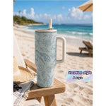 Micanda 40oz Insulated Water Bottle – Stainless Steel, Handle & Straw, Leak-Proof Travel Mug