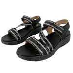 Women’s Adjustable Strap Wedge Sandals – Open-Toe Thick Platform Summer Shoes