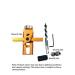 2-in-1 Cabinet Door Installation Template (Orange) - 6/8/10mm Perforated Mounting Jig with 7-40mm Range, Aluminum Alloy Woodworking Tool Kit