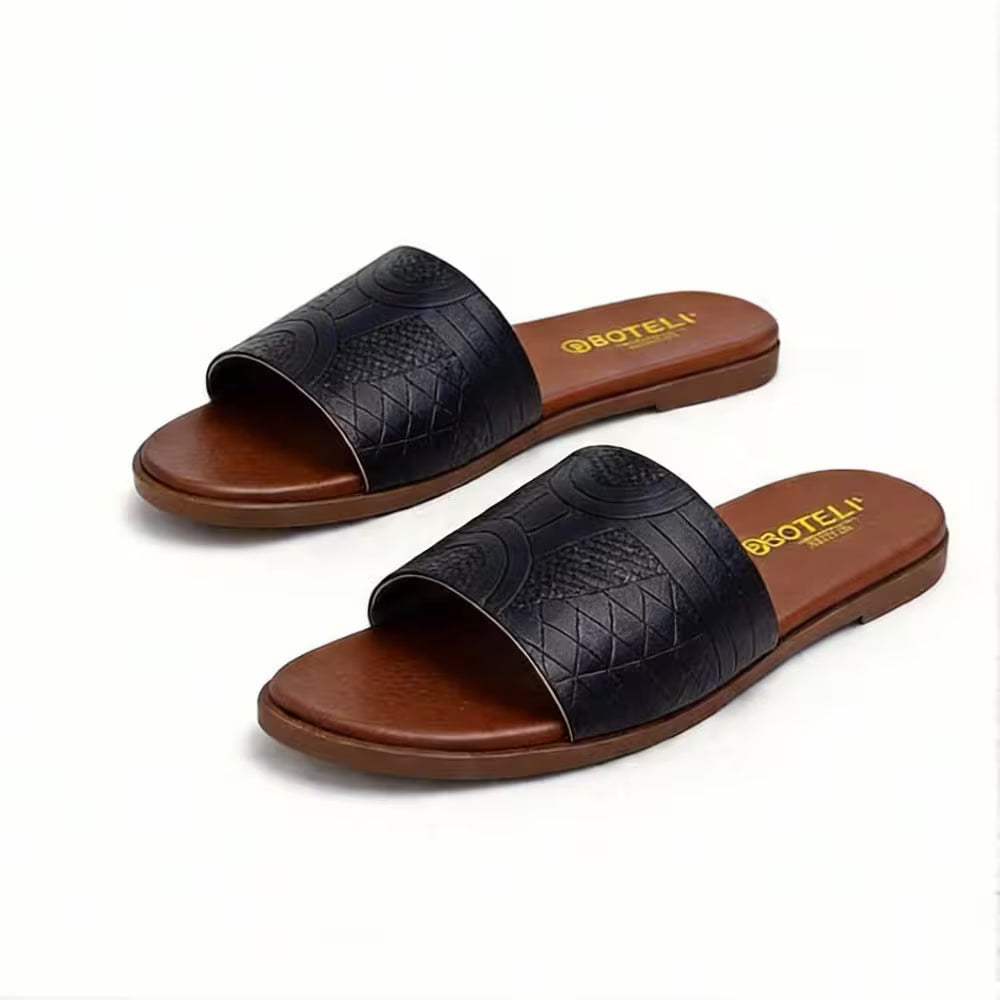 Women’s Square-Toe Geometric Flip Flop Sandals – Cushioned Flat Summer Slides