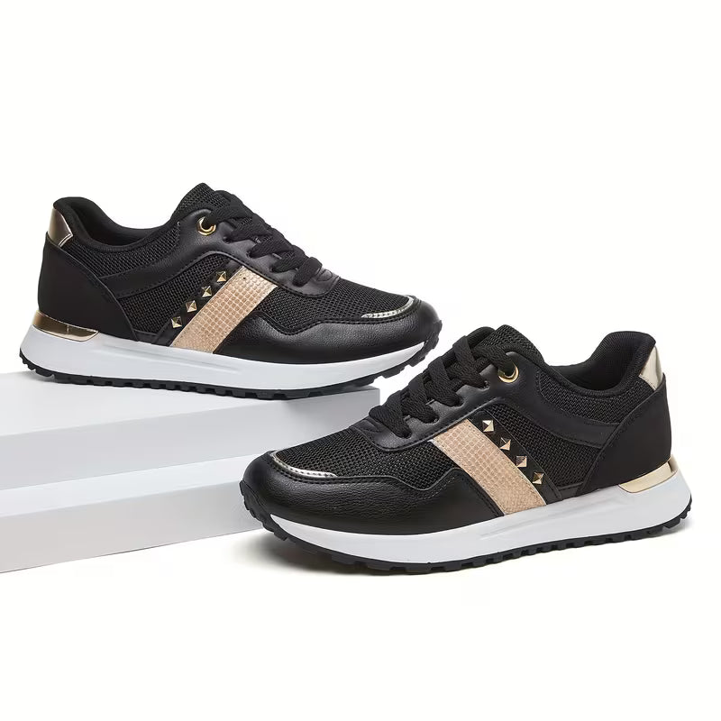 Women's Thick-Sole Sneakers – Breathable Mesh, Soft Sole, Height-Increasing Casual Shoes