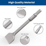 Heavy Duty Hex Shank Masonry Chisel - Silver, 10.16cm Thin Scraper, Alloy Steel Demolition Chisel, Concrete Crusher Tool, Hex Shank Hammer Drill Bit for Construction & Demolition
