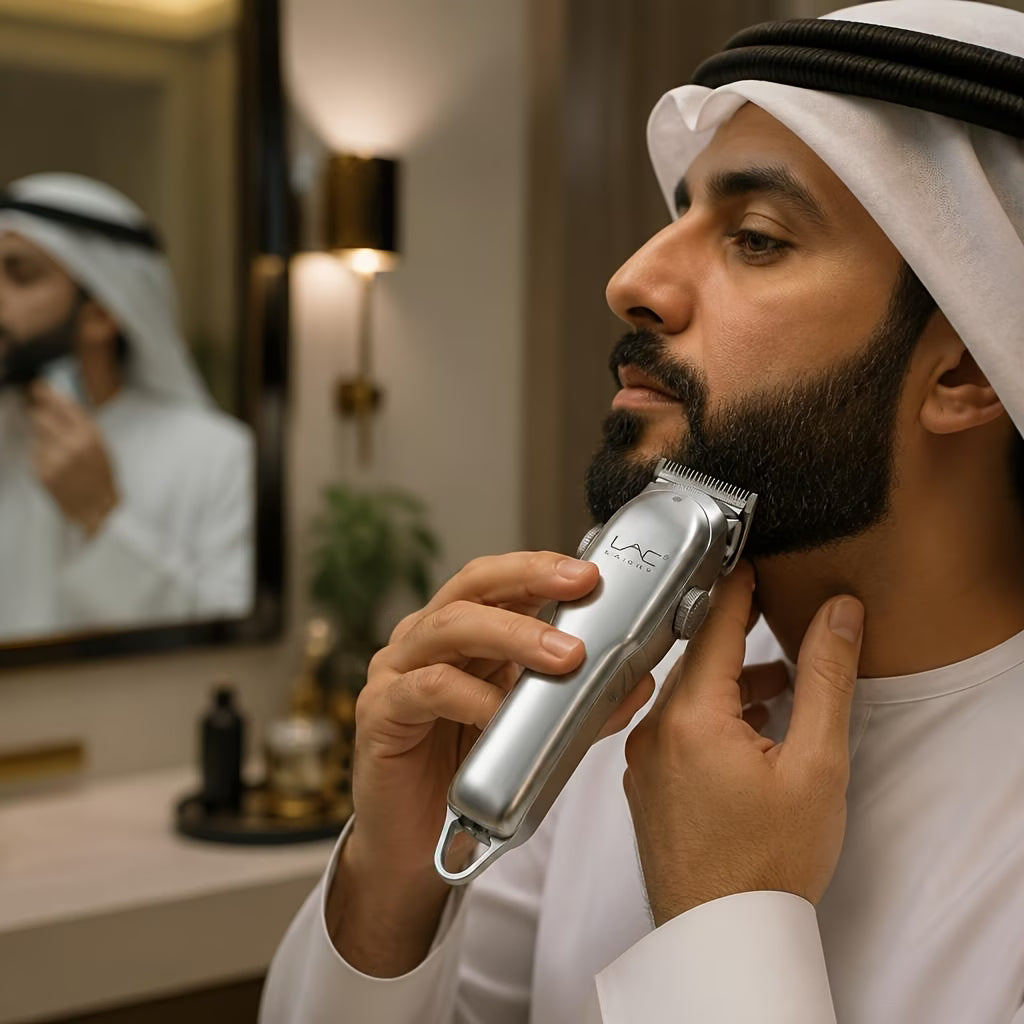 Golden Cordless Hair Clipper with Guide Combs