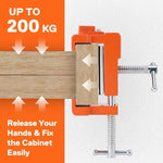 4-Pack Cabinet Clamps - Style 4, Aluminum Alloy Face Frame Clamps for Cabinet Installation, Adjustable Woodworking Clamps for Cabinet Assembly, Carpentry & DIY Projects