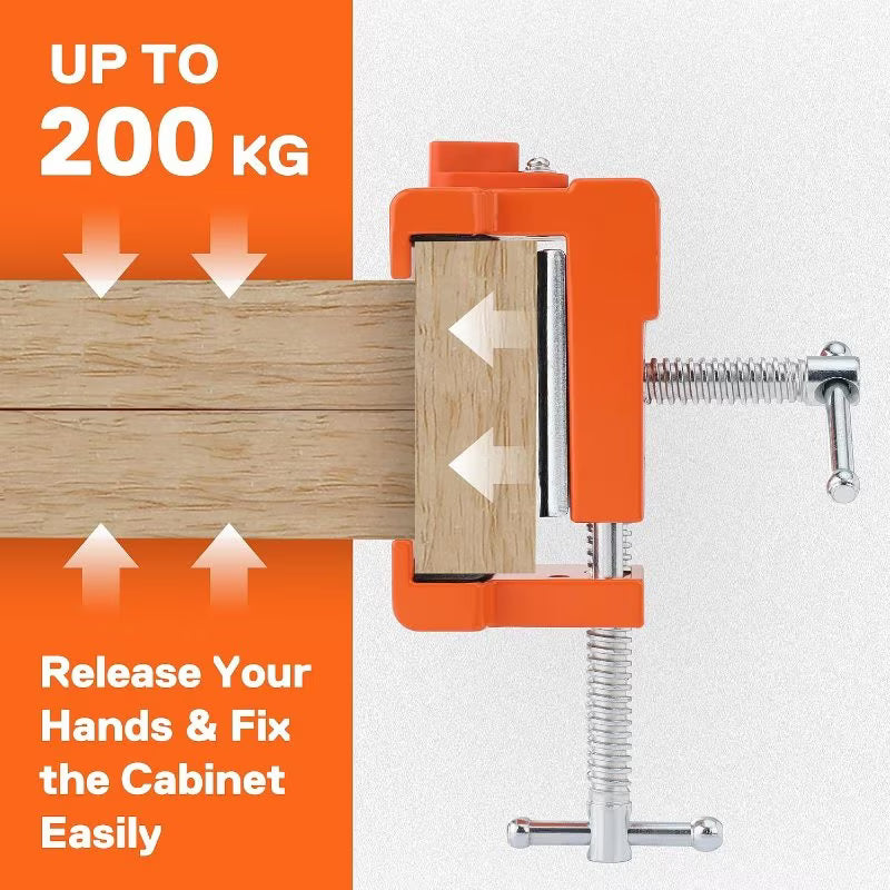 4-Pack Cabinet Clamps - Style 4, Aluminum Alloy Face Frame Clamps for Cabinet Installation, Adjustable Woodworking Clamps for Cabinet Assembly, Carpentry & DIY Projects