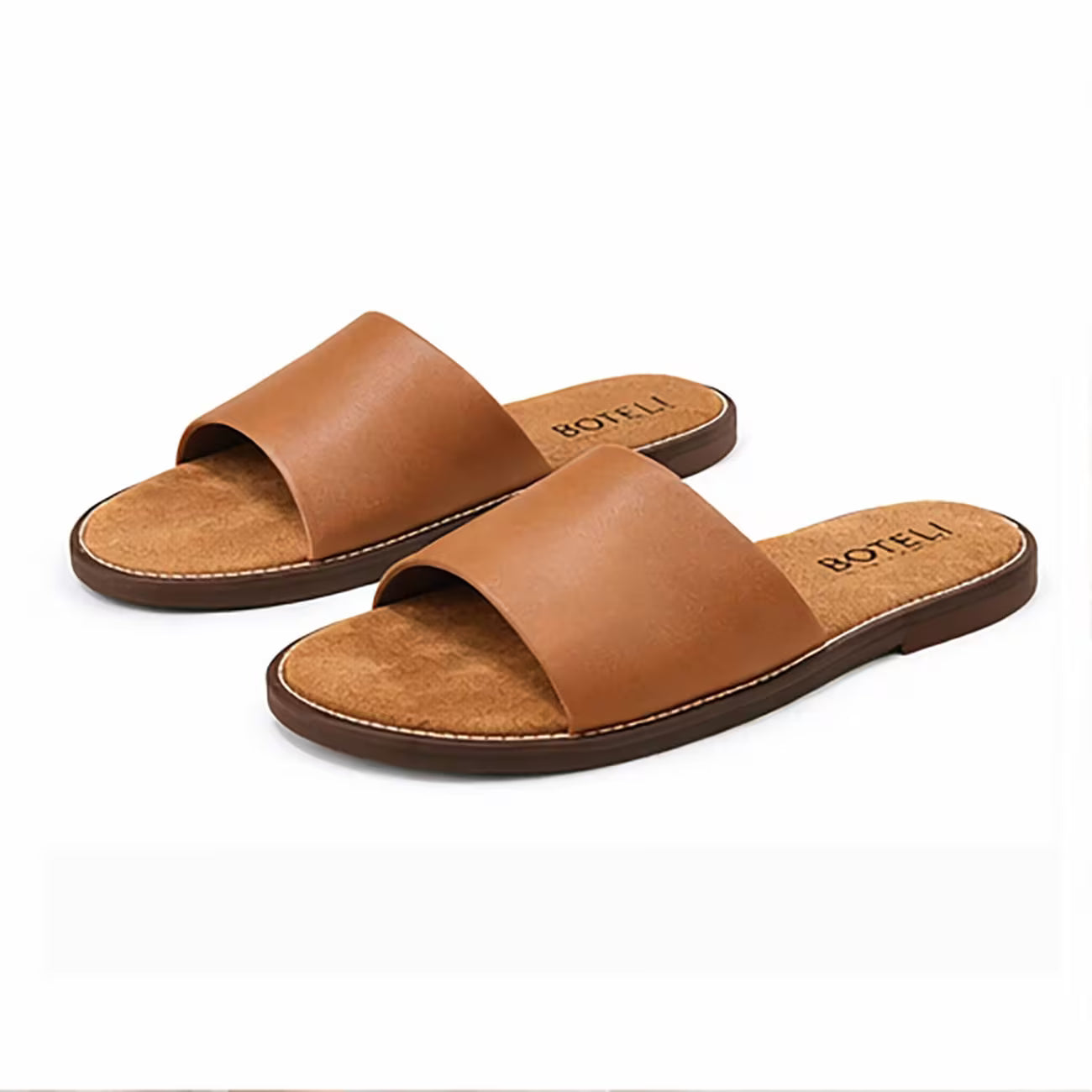 Women’s Flat Slide Sandals – Cushioned Insole Non-Slip Casual Summer Shoes