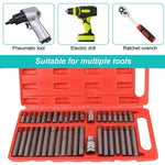 40pcs Torx Screwdriver Socket Kit - Default, Plum Bit, Hex & Spline Socket Set, 1/2" & 3/8" Drive Screwdriver Sockets, Metal Torx Tool Set for Workshop, Factory & Automotive Repair