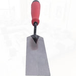 QLT Masonry Margin Trowel - Red Soft Grip Handle, 20.32cm x 5.08cm, MTSG82, Professional Masonry Hand Tool for Bricklaying, Mortar, Cement & Construction Work