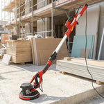 800W Drywall Sander - Red/Black, Electric Drywall Sander with Vacuum Dust Collection, LED Light, Variable Speed 800-1800RPM, Foldable & Extendable Handle, 50pcs Sandpaper Set