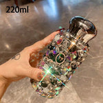 Luxury Rhinestone Insulated Water Bottle – Unisex Straw Cup, Portable Vacuum Flask
