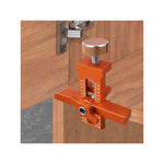 2-in-1 Cabinet Door Installation Template (Orange) - 6/8/10mm Perforated Mounting Jig with 7-40mm Range, Aluminum Alloy Woodworking Tool Kit