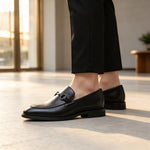 Men's Classic British Style Formal Oxford Shoes – Light Brown & Black