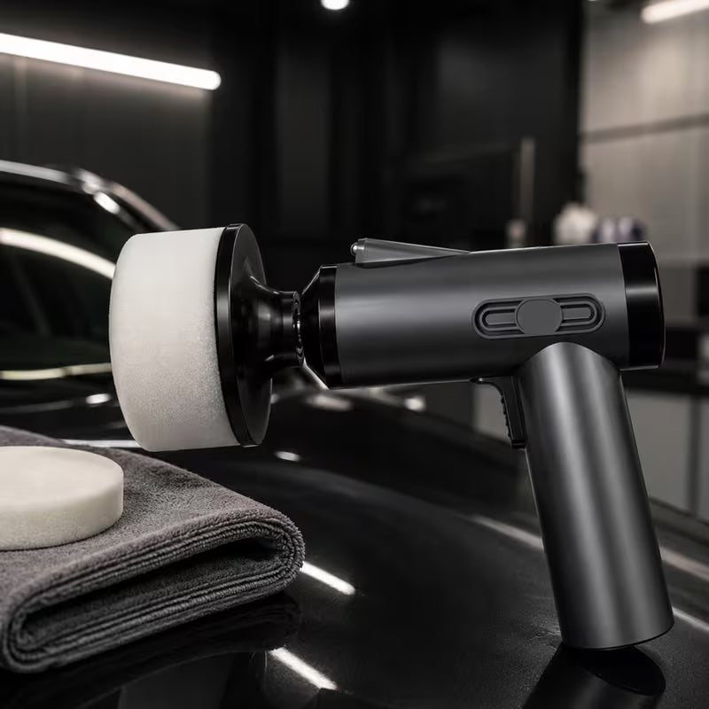 DH Scar Cordless Car Polisher & Buffer Machine (Black) – Rechargeable Dual Speed Electric Waxing & Polishing Tool