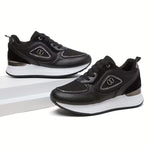 Stylish Women's Athletic Sneakers – Patchwork Design, Lightweight Rubber Sole, Slip-Resistant