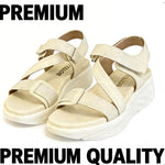 Women’s Adjustable Strap Wedge Sandals – Open-Toe Thick Platform Summer Shoes