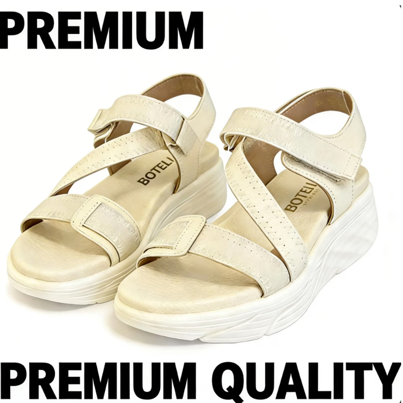 Women’s Adjustable Strap Wedge Sandals – Open-Toe Thick Platform Summer Shoes