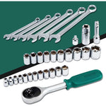 238pcs Home & Auto Tool Kit – Green, Complete Hand Tool Set with Storage Box, Wrenches, Sockets & Accessories for Garage, Home Repair & DIY Projects