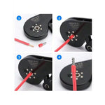 Manual Wire Crimping Tool - Black & Red, HSC8 16-6 Ring Terminal Crimper, 0.08-16mm² Wire Range, 30-5AWG, Aluminum Alloy Hand Crimping Pliers for Electrical Installation & Cable Terminals