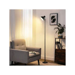 144.78cm Modern LED Floor Lamp - Black, Dimmable Standing Reading Lamp, 3000K-6500K Adjustable Color Temperature, Touch Switch, Adjustable Brightness & Height, USB Powered, Stylish Floor Light for Bedroom & Living Room