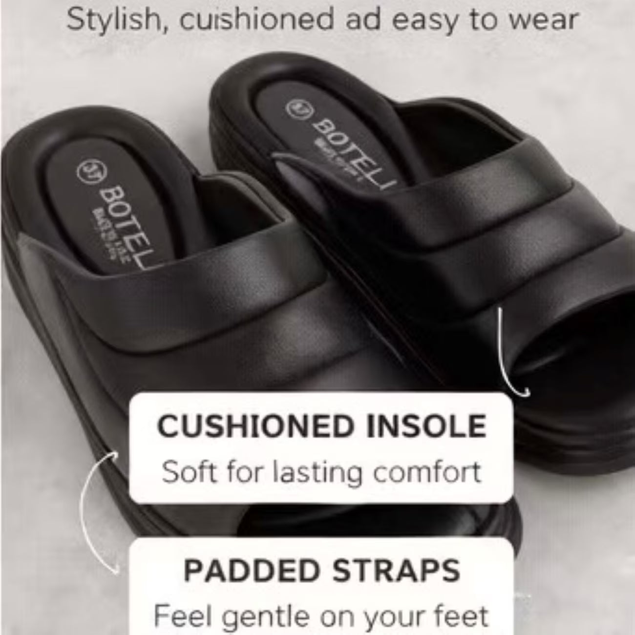Women’s Quilted Platform Slide Sandals – Cushioned Strap Open-Toe Wedge Shoes