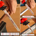 HAUTMEC 10-in-1 Multi-Blade Hand Saw - Default, Quick-Release Change Mechanism, Pro HSS/Bi-Metal Blades, Compact Jap Saw, Versatile Hand Saw for Wood, Metal, Plastic & Drywall