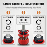 14-in-1 Ratchet Stubby Screwdriver Set - Red, Short Handle Multi-Bit Screwdriver, 12pcs Magnetic Bits, Phillips & Slotted Bits, 3-Position Ratcheting Handle, Compact Pocket Repair Tool