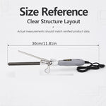 Professional Curling Wand, Ceramic Barrel, Anti-Scald Tip – Gray White