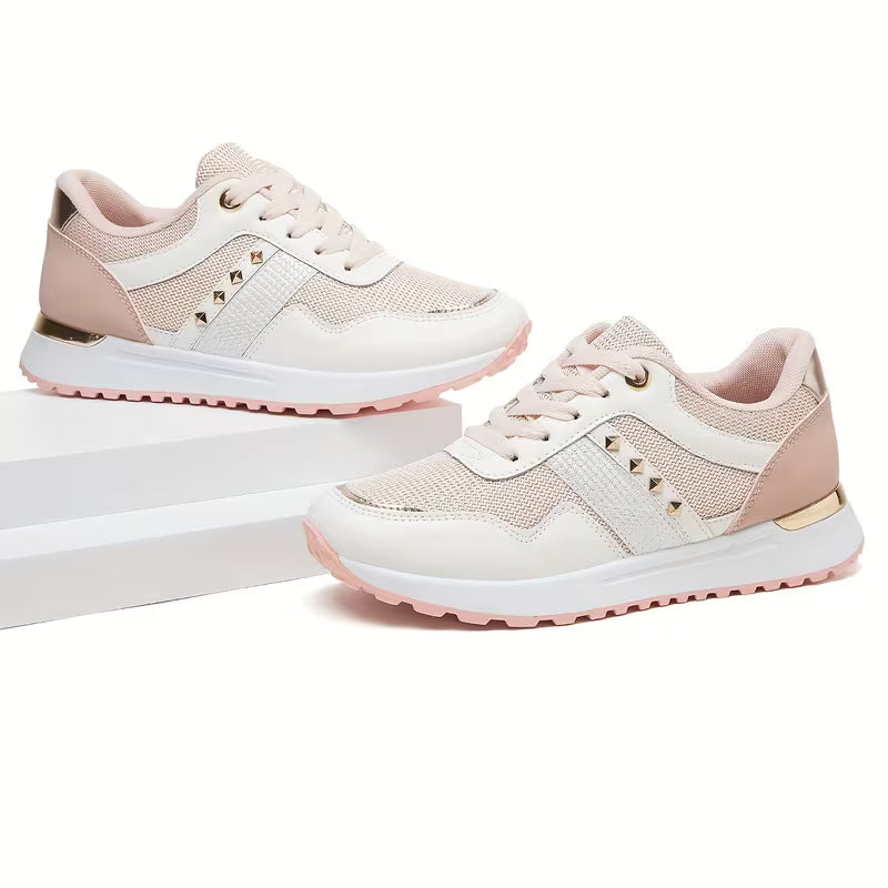 Women's Thick-Sole Sneakers – Breathable Mesh, Soft Sole, Height-Increasing Casual Shoes